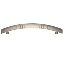 20 x Brushed Steel Bow Dimpled Kitchen Door Handles 128mm hole centres