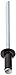 5052 Aluminum Open End Blind Rivet with Steel Break Pull Mandrel, Meets IFI-114 Grade 18, Dome Head, Black, 1/8