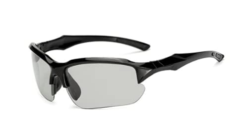 POLARLENS Photochromic Polarized Glasses Flak Style Sunglasses Lens Cycling Running Sports Unisex Men Women Black