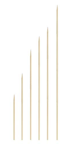 image for KingSeal Natural Bamboo Wood Skewers - 6 Inches, 16 Packs of 100 per C