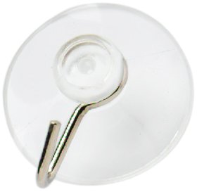Merriway BH00022 19mm Clear Suction Hook (Pack of 25)