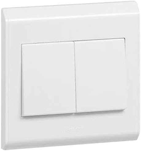 Legrand Belanko White - Single Pole Switch - 2 Gang 1 Way - 10A 250V ...