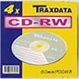 Traxdata 1 x CD-RW 4 Speed Rewritable Silver Disc Factory Sealed Jewel Case