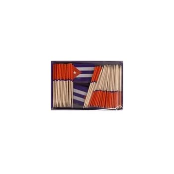 100-Pack Cuba Flag Toothpick Flags - Mini Cuban Flag Picks For Cocktails, Cupcakes, Party Decor - View #2