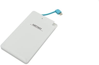 Credit Card Power Bank, WECODO 4000mAh Ultra-thin Wallet Sized External Battery Charger Built-in 2 IN 1 Lightning & Micro USB Connector Cable for iPhone iPad Samsung LG Moto Phone