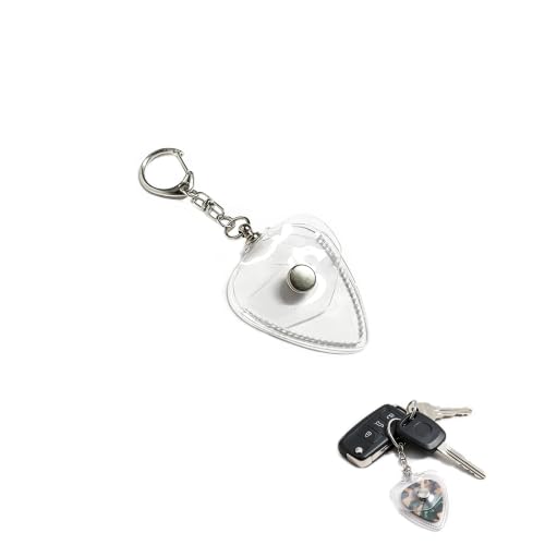 Transparent Guitar Pick Holder Keychain,Leather Display Case for Storage at Amazon