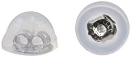 SILICONE &amp; 14K GOLD EARRING BACKS SMALL WHITE 1 PAIR JEWELRY