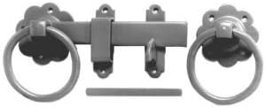 Haven HeritageRing Gate Latch 180mm, 7 inch Gate Latch, Galvanised Gate Ring Latch - for Secure Wooden Gates Fastening, Durable & Reliable Gate Latch Solution - No.1136 Plain Ring Handled Gate Latch