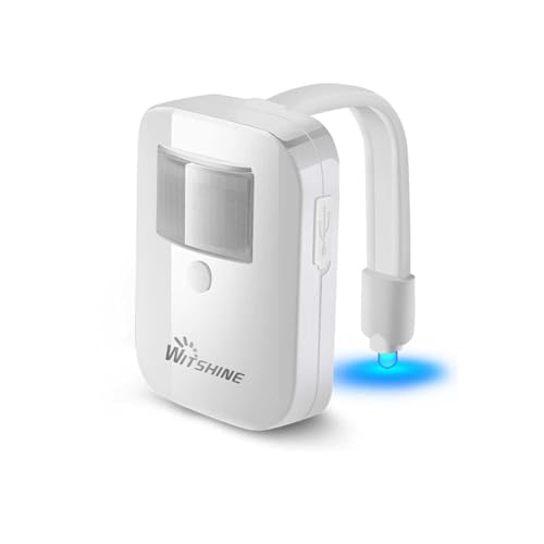 Witshine wiederaufladbare toilettenschüssel-nachtlicht, 16color led motion sensor nachtlicht, cool fun einzigartige gadget 1 packung neu