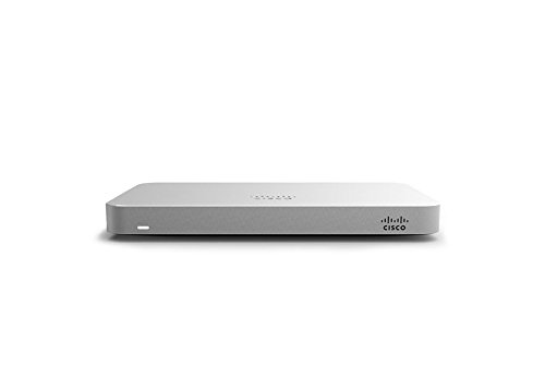 Cisco Meraki MX64 Small Branch Security Appliance Bundle, 200Mbps FW, 5xGbE Ports - Includes 1 Year Advanced Security License