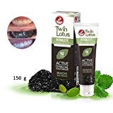 Twin Lotus Herbaliste Active Charcoal & Herbs Toothpaste Remove Bad Breath 150g./5.29oZ.