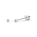 14k REAL White Gold 2mm Ball Stud Earrings with Screw Backs