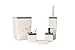 HOLDN’ STORAGE Bathroom Accessories Set – 5 Piece, Beige Elegant and Highly Durable Decor, Bath & Home Accessory Set, Soap Dish, Soap Dispenser, Toilet Brush, Toothbrush Holder & Trash Can