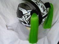 Pigtails for Helmets All Colors Works on Matte Helmets Too (green)