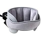 Adjustable Child Head Support for Car Seats, Car Seat Head Support for Kids | Adjustable Headband Strap Headrest for Toddler, Gray
