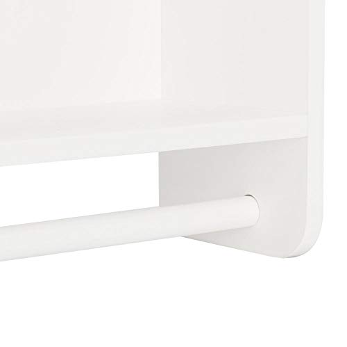 Wall Cabinet, Cottage Collection Wall Cabinet Medicine Cabinet Wooden Hanging Kitchen Bathroom Storage Cabinet Organizer with Double Doors, White - Thumbnail 3