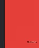 Sketchbook: Color Duo (Red and Black) 8x10 - BLANK JOURNAL WITH NO LINES - Journal notebook with unl by Premise Content