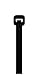 Cambridge Nylon 6/6 UL Listed Cable Ties 8-in 75 Lb Standard Duty Self Locking UV Resistant Black Zip Ties, 100 Pack, Contractor Quality and Strength