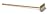 Royal Industries Pizza Brush-Oven W/Scraper, Wood, 36'' Tan