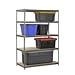 Muscle Rack 5-Shelf Steel Shelving, Silver-Vein, 24 D x 48 W x 72 H
