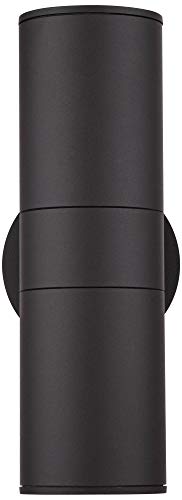 Ellis Modern Outdoor Wall Light Fixture Black 11 3/4" Cylinder Up Down Exterior House Porch Patio - Possini Euro Design - Thumbnail 6