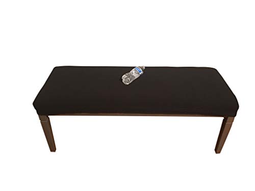 Qualitrusty Waterproof Dining Bench Protector - Perfect for Kids, Elderly, Restaurants, Dental Clinics, Party, Home - Machine Washable, Stretchy, Snugly Fit, Clean The Mess Easily (60x17, Black)