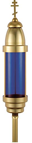 Orthodox Cross Cemetery/Vigil Memorial Light (Blue)