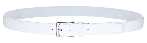 Men's Genuine Leather Dress Belt with Premium Quality - Classic & Fashion Design for Work Business and Casual (sWhite, 44)