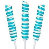 Blue & White Raspberry Tesla's Tiny Twist Lollipops 48 Piece Box