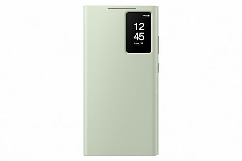 Samsung Smart View Wallet Smartphone Case EF-ZS928 für Galaxy S24 Ultra, Handy-Hülle, Kartenfach, Sichtfenster, Light Green