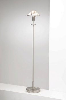 Holtkoetter 6515 SN MRB Lighting for The Aging Eye Halogen Floor Lamp, Satin Nickel with Marble Glass