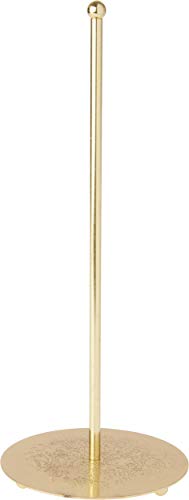 Bard's Tree Topper Etched Gold-Toned Ornament Stand, 10" H x 4" W x 4" D