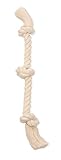 Flossy Chews 100-Percent Cotton White 3-Knot Rope Tug, Large, 25-Inch