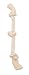 Flossy Chews 100-Percent Cotton White 3-Knot Rope Tug, Large, 25-Inch primary