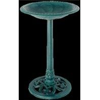 Gardman BA01136 Pedestal Bird Bath, Antique Verdigris Effect, 20