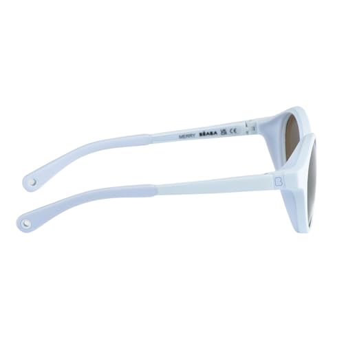 , Gafas de sol para niño 2-4 años, 100% Protección UV - CAT 3, Protección lateral, Confort óptimo, Patillas ajustables 360°, Merry, Azul perla