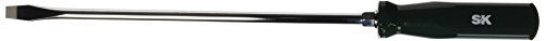 SK Hand Tool 81005 SureGrip Slotted Screwdriver, 3/8 x 12", Butyrate Handle, Vapor Blasted Tip, Chrome-Vanadium Shaft, Made in U.S.A.