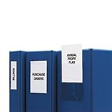 C-Line Products - C-Line - Self-Adhesive Ring Binder Label Holders, Top Load, 1-3/4 x 2-3/4, Clear, 12/Pack - Sold As 1 Pack - Make binders easy to identify and organize. - Insertable self-adhesive label holders let you create a labeling system in seconds. - Fit perfectly on the binder spine. - Includes a precut label insert for each clear plastic holder. -