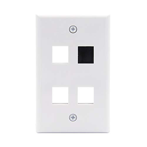 VCE 20-Pack Blank Keystone Jack Inserts