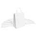 GSSUSA 50 Pcs White Gift Bags Medium 8x4.75x10.5, Kraft Paper Bags with Handles for Shopping, Gift, Merchandise, Retail, Party Favor, Gift Bags, Bags for Small Business, Boutique, Bolsas de Papel