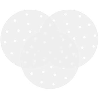 CONIE 12 Inch Steamer Paper Liners, Perforated Parchment Paper for Air Fryer Steaming Basket 100cts