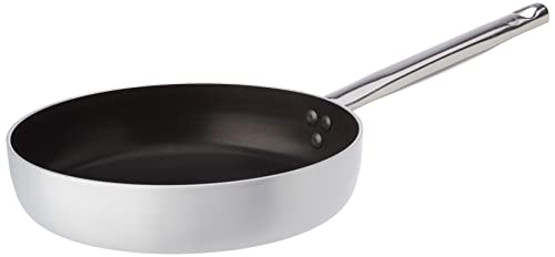 Pentole Agnelli Professional Aluminium Anti - Adherent 3 Mm. Straight Frying Pan With Tubular Steel Handle, Diameter 24 Cm.