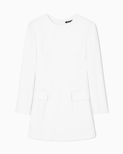 Armani Exchange Women's Long Sleeve Twill Dress with Pockets, Iso, 0