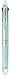 Pilot Frixion Ball 3 Color Gel Ink Erasable Muiti Pen 0.38mm/ Pearl pink & Pearl Orange & Pearl Green Body & Each 3 Color Refills (Black5,Blue2,Red2) with Original Pen case
