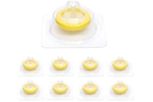 zoomto 100PCS Syringe Filter PES Hydrophilic Filtration Sterile Lab Filters 0.22μm 13mm Membrane Diameter Individually Packed Yellow (13mm-0.22um)