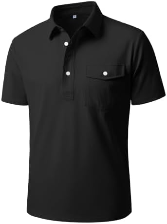 Breeze Polo Shirts for Men Beer Belly Mesh Ice Silk Tops Casual