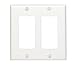 Leviton 80409-NW 2-Gang Decora/GFCI Device Wallplate, Standard Size, White primary