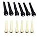 Ioffersuper 6pcs Ebony Bridge Pins Black For Acoustic Guitar Accessories Quality Replacement white