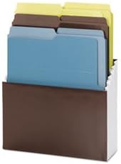 * Organized Up Vertical Stadium Files with Six Folders, 3 Pockets, Letter, Nutmeg