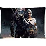 Geralt Ciri The Witcher Wild Hunt Pillowcases Custom Pillow Case Cushion Cover 20 X 30 Inch Two Sides